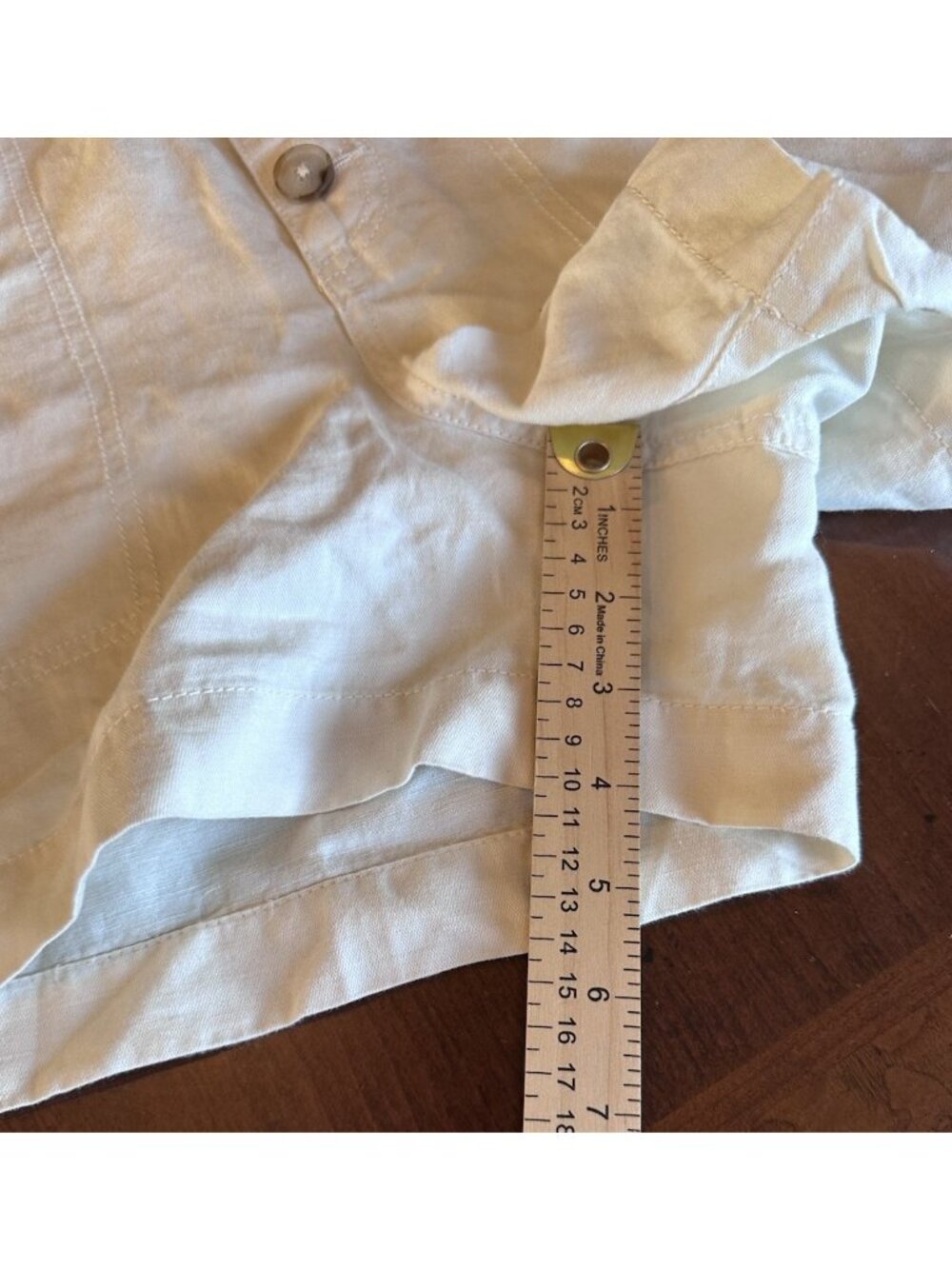 LOFT Women's White Linen Shorts Size 10 Quiet Luxury Classic - Picture 3 of 5